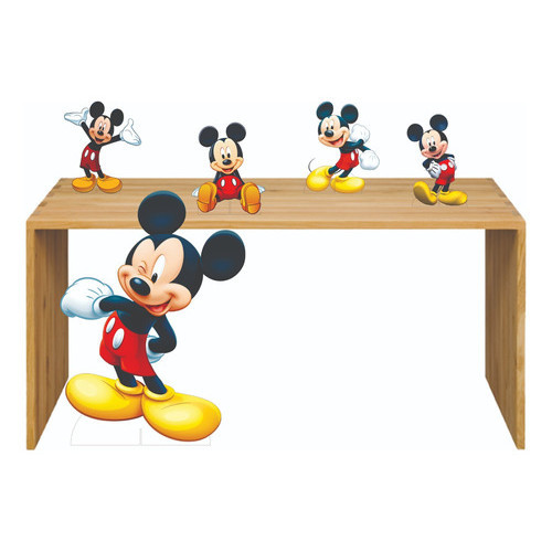 Kit Display Chão E Mesa Mickey Corte Rente 5 Peças Totens