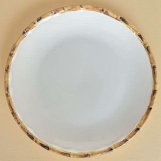 Prato Raso Branco Borda Bambu Cerâmica Scalla Conjunto 6 Peças em Oferta na Shopee