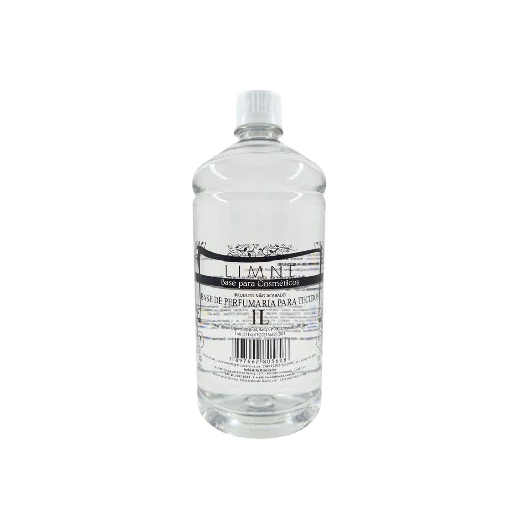 BASE PERFUMARIA P/ TECIDO (ANTIGA ÁGUA PERFUMADA P/ LENÇOIS E ROUPAS) - 1L - LIMNE