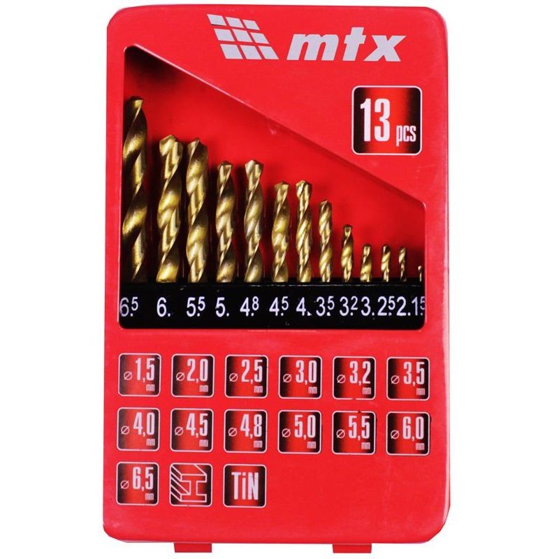 Jogo Brocas Aço Rápido Em Titânio 13 Peças Para Aço E Madeira em Oferta na Shopee