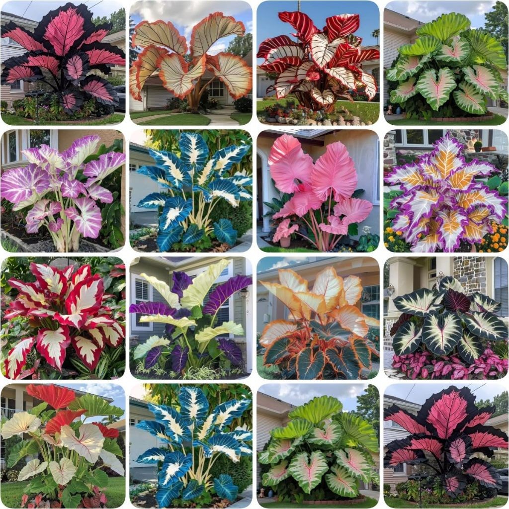 Kit Completo: 100 Sementes de Caladium Sortido + Manual de Plantio