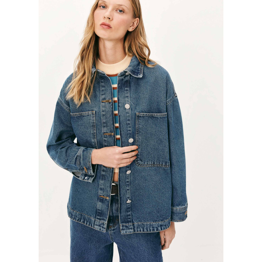 Camisa Jeans Feminina Oversized
