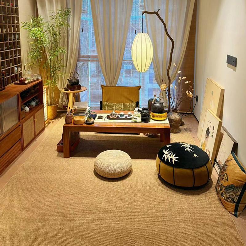 Sala de chá tapete imitação Sisal sala estar mesa chá estilo chinês plataforma esteira photo Studio foto uso comercial