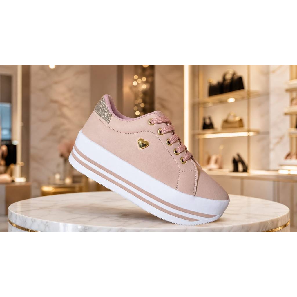 PROMOÇÃO LANÇAMENTO Tenis Casual Plataforma Leve e Macio Lançamento Plataforma Feminina Casual Tênis lançamento promoção