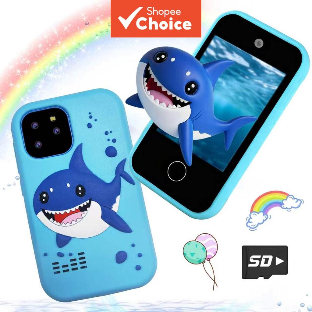 Smartphone Infantil 2.8 Display Multifuncional com Câmeras Duplas, Lanterna, Despertador, Reprodutor de Música e Jogos