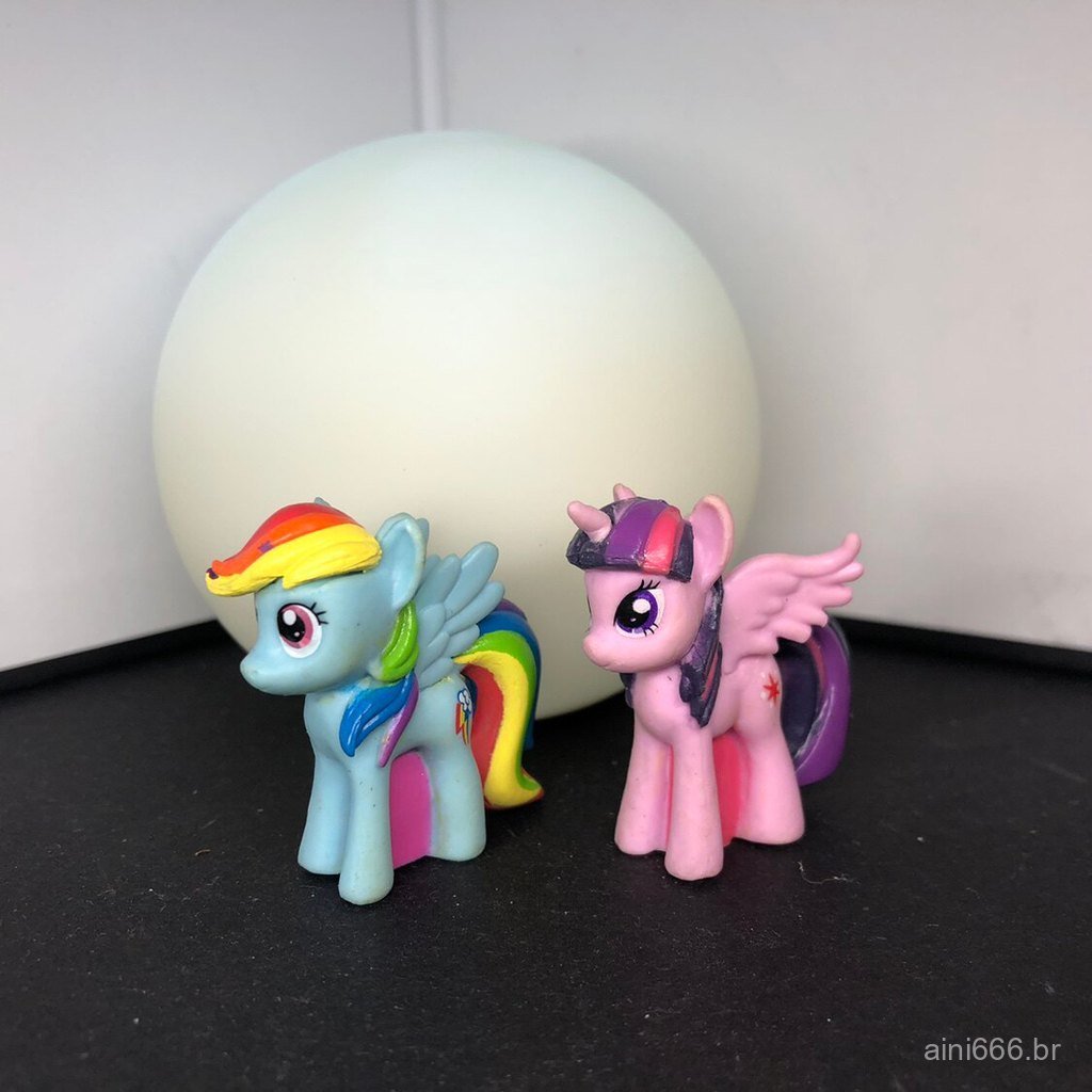 Produtos populares: Pingentes de material DIY Little Pony mini, Rainbow Dash, Twilight Sparkle, decorações de cena NK2V
