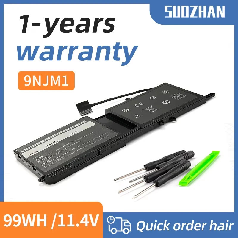 Bateria para Laptop SUOZHAN, adequada para DELL Alienware 15 R3 R4 17 R4 R5 Series P31E P69F 44T2R HF250 MG2YH, 9NJM1, 8