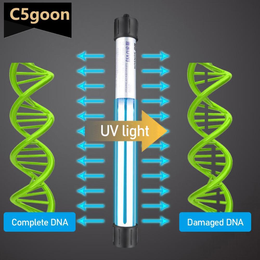 C5GOON 5W/7W/9W/11W/13W Aquário UV Esterilizador Lâmpada Luz Limpador De Água Para De Tanque De Peixes Esterilização De