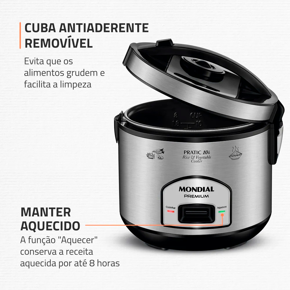 Panela Elétrica de Arroz Mondial PE-42-10X 700w 127v · foto 2