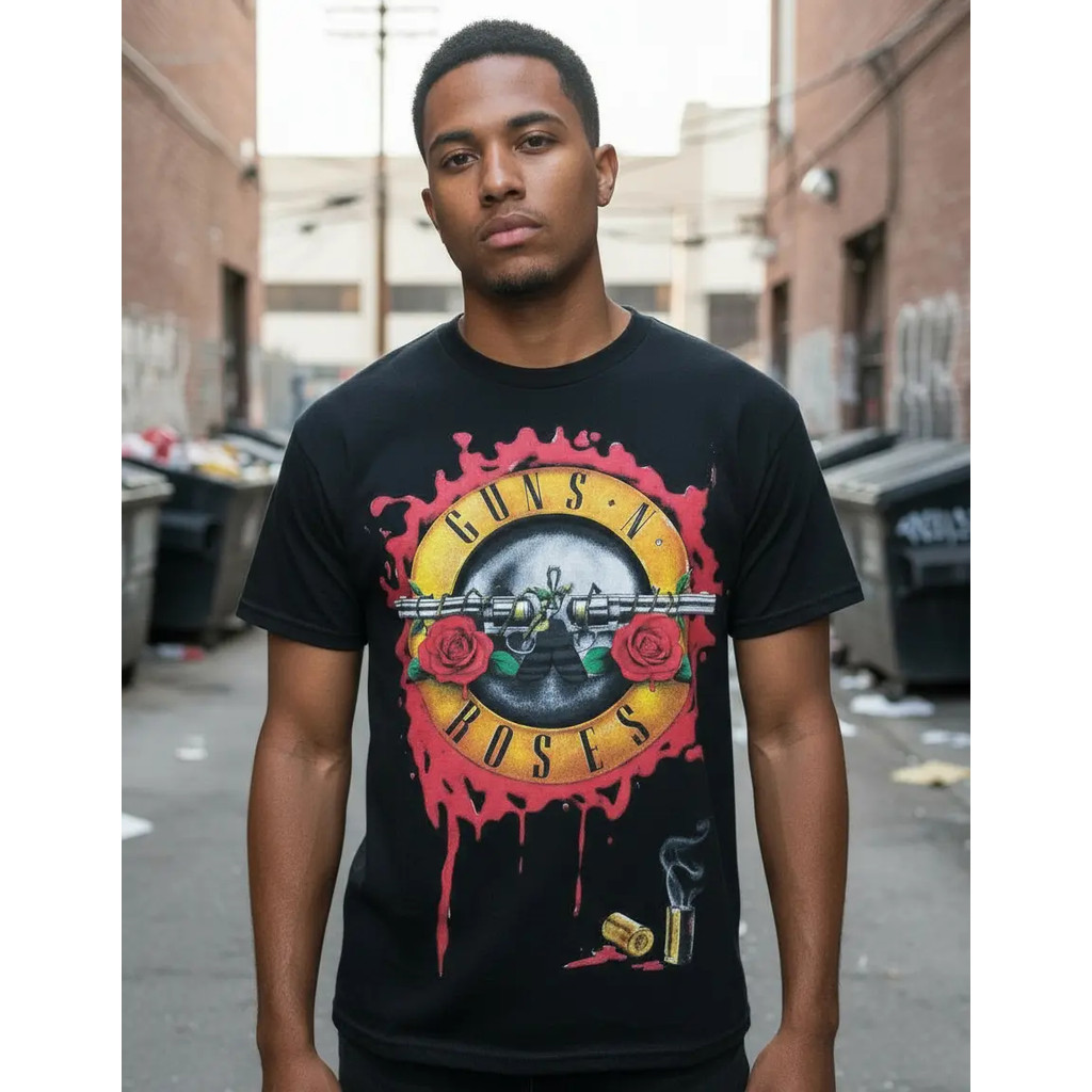 Camiseta Guns N Roses Caveira Slash Blusa Diversos Modelos Adulto Unissex Banda de Rock