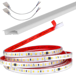 Perfil Led com Fita 4 Metros 120 Leds/m Cor da Luz Branco Frio 6500K Avant