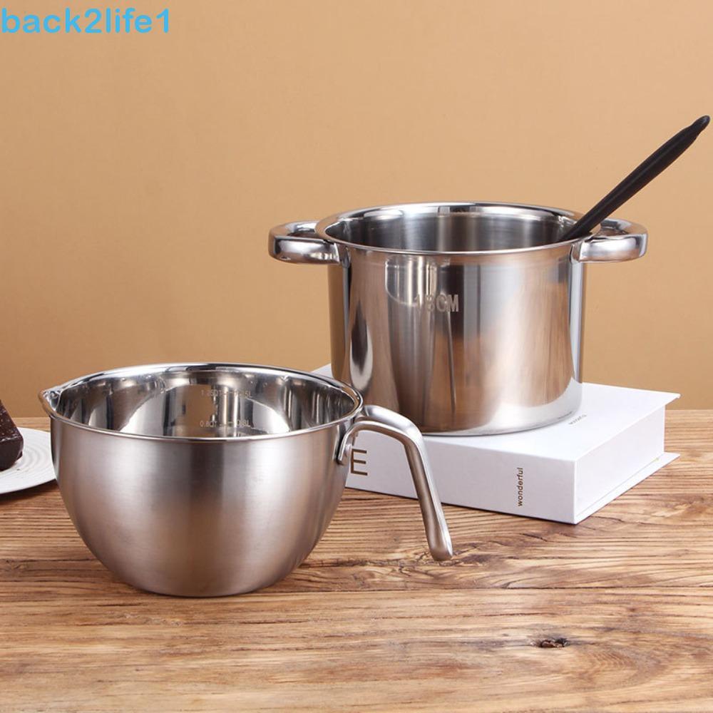 Conjunto De Pote De Derretimento De Chocolate BACK2LIFE1 , Panela De Caldeira Dupla De Aço Inoxidável 304 Resistente Ao