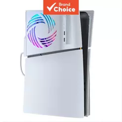 Ventilador Aolion de alta eficiência, sensor de temperatura ajustável, RGB 12 cm para PS5/PS5 Slim