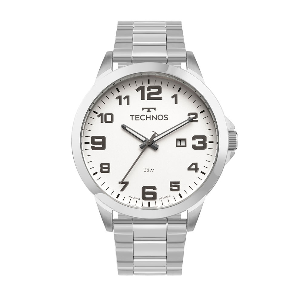 Relógio Technos Masculino Militar Prata - 2115TXM/1K