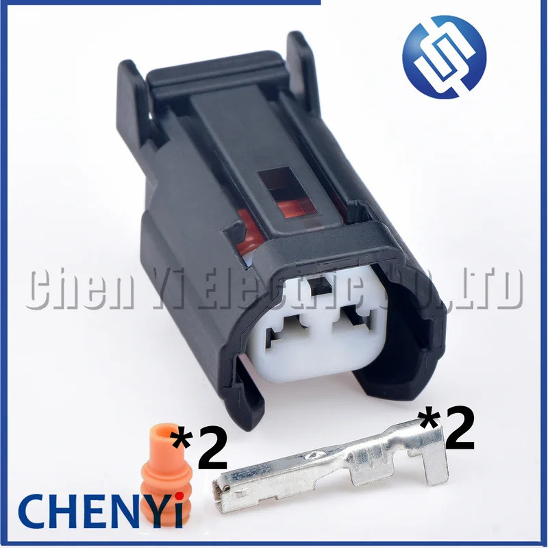 Conector automotivo à d'água de 2 pinos para compressor de ar condicionado, bomba e válvula solenóide, plugue MG64