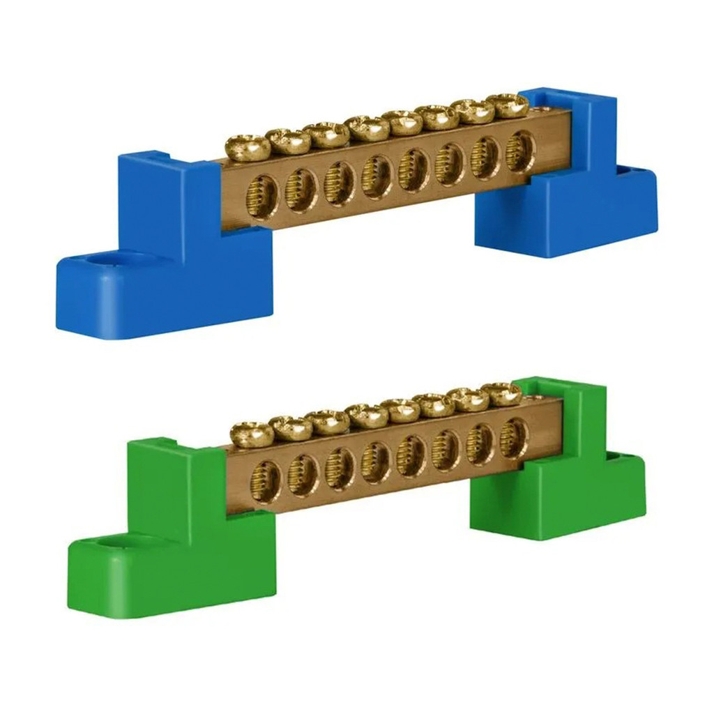 Barramento Neutro ou Barramento Terra Elgin 6 a 16 Polos Para Suporte Lateral 100% Cobre