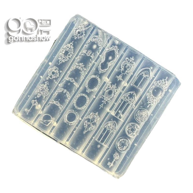 Gonzalo Transparência Silicone Nail Design Molde Relevo Florais Art Placa Carimbo Modelos Manicure