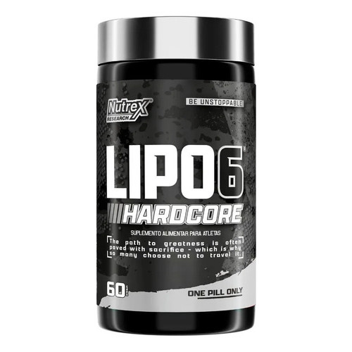 Nutrex Lipo-6 Black Hardcore 60 Caps - Cafeína 100g Hardcore