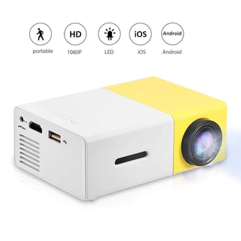 Mini Projetor Portátil Led 1080p 600 Lúmens YG300 Envio Imediato