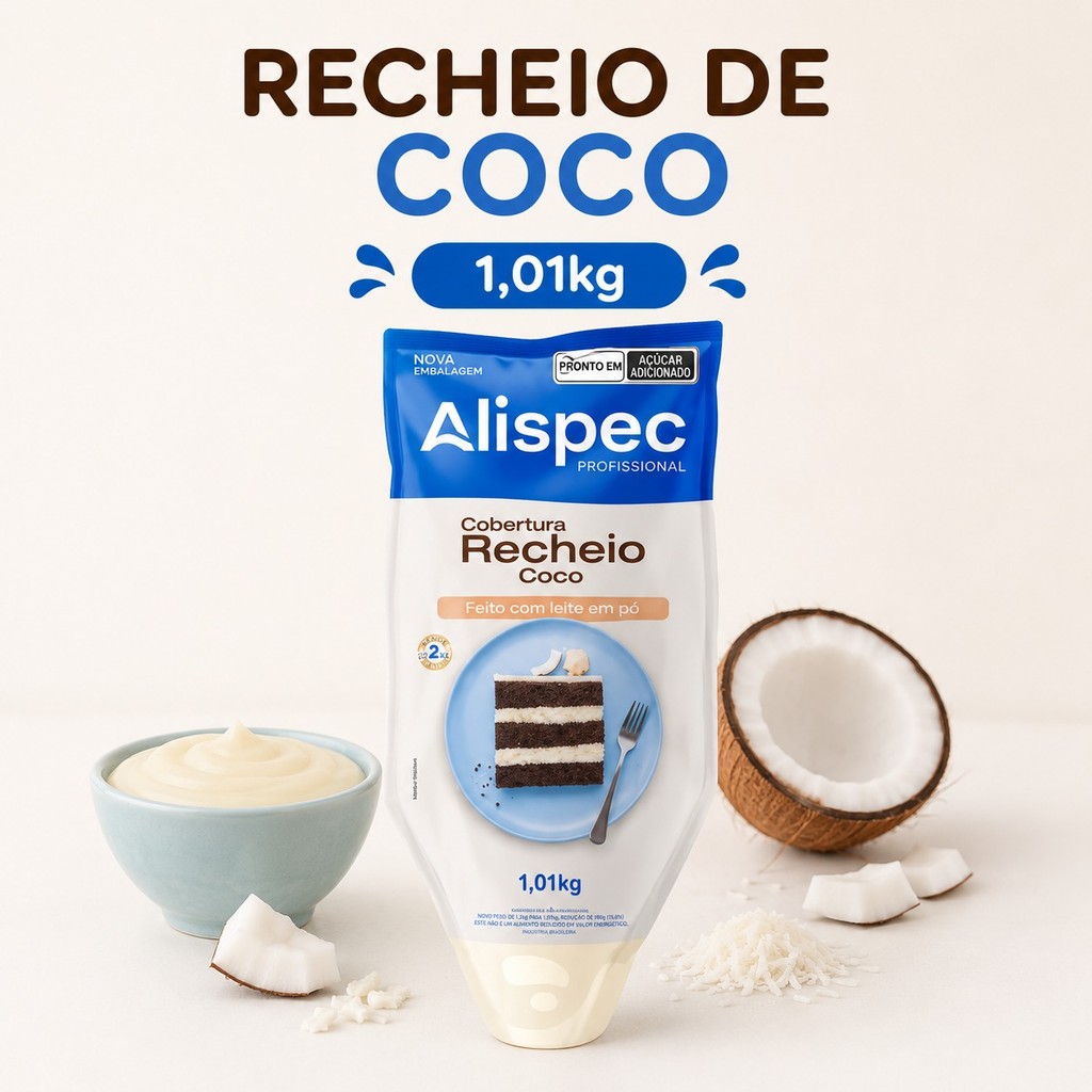 Recheio de Coco alispec - 1,01kg