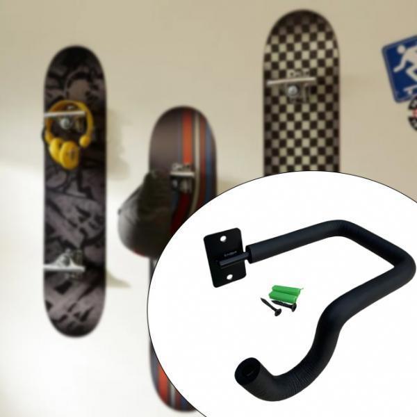 [Nepin] Suporte De Parede Para Skate Resistente Com Almofada De Esponja De Aço Montado Na Vertical Armazenamento De Rack