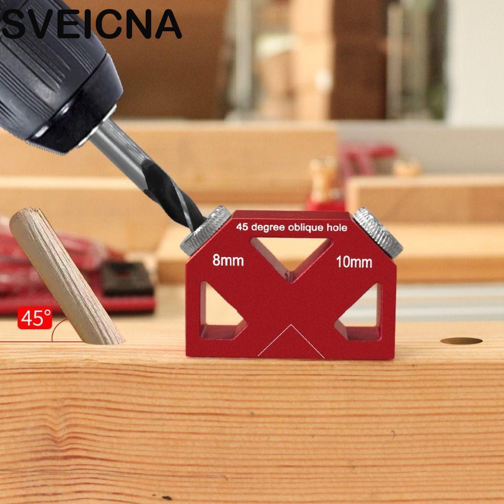 SVEICNA 45 ° Posicionador De Perfuração De Furo Angular , Localizador Oblíquo Central De Espiga Redonda