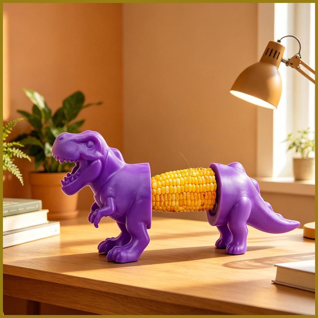 Suporte De Milho Divertido Dinossauro Varas Garfo Na Espiga Suportes Para Mesa De Jantar Cozinhar Grelhar Churrasco fuan