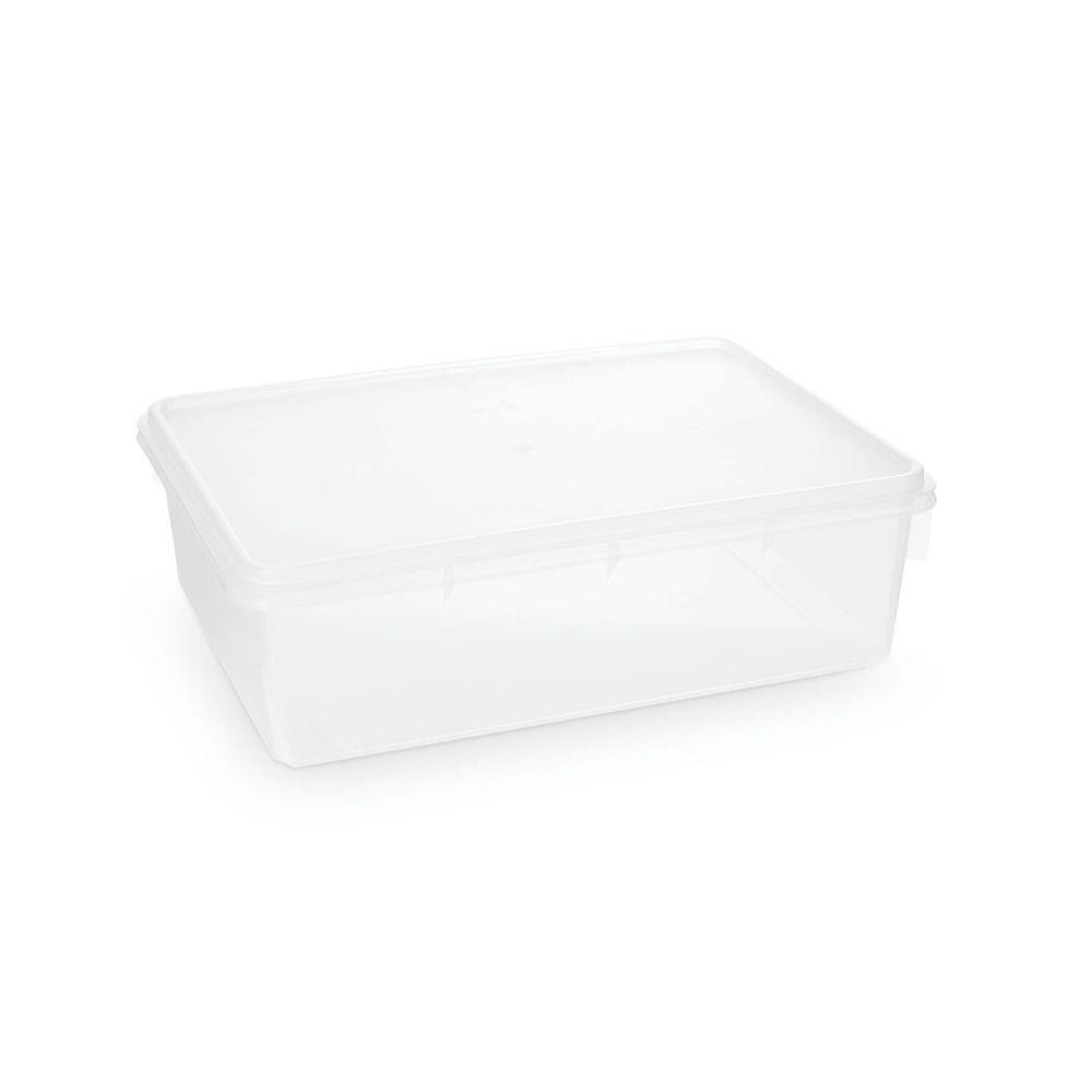 Caixa Plástica Organizadora Empilhável E Hermética Com Tampa 6,5l - 32,5x21,8x11,2cm (cxlxa) Transparente
