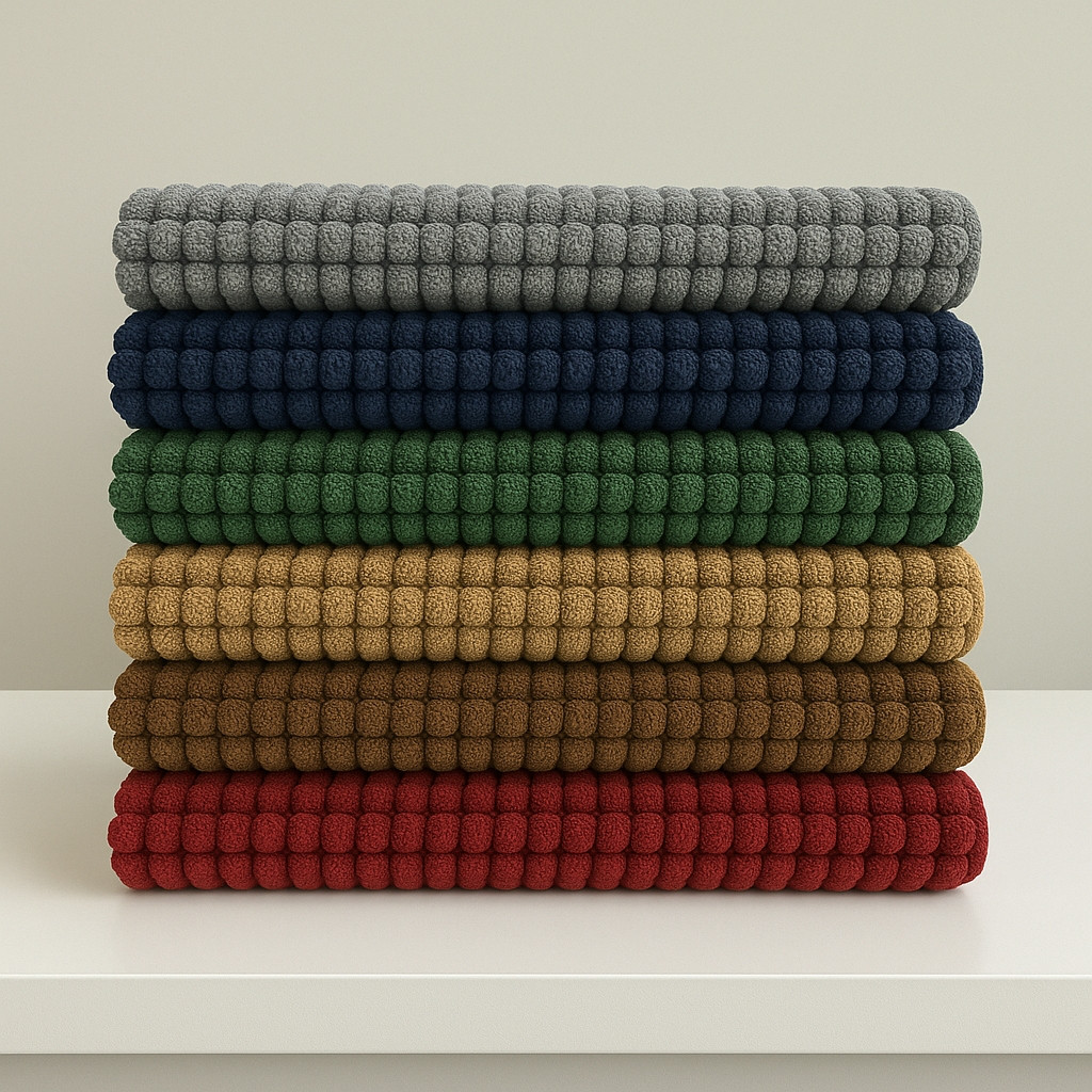 Kit de Tapete Bolinha 04 Unidades Antiderrapante Microfibra Toque Suave Super Macio