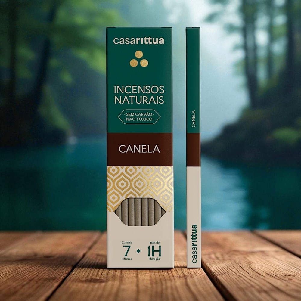 Incenso Natural Nirvana Casa Rittua Canela em Oferta na Shopee