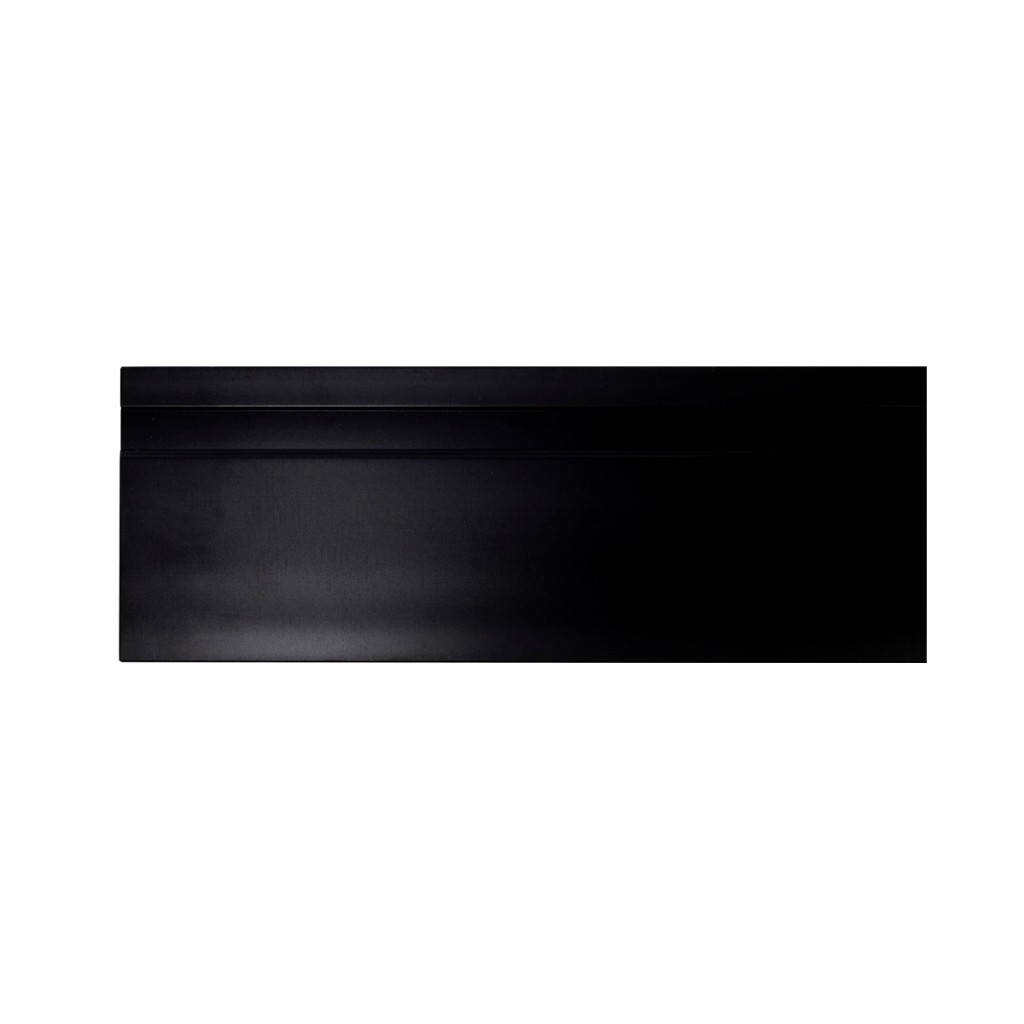 Moldura Rodapé Frisado Preto Poliestireno Resistente Umidade 10cm x 90cm Kit com 10