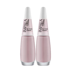 Kit 2 Esmalte Impala A Cor Da Moda Unhas Le Rose Cremoso