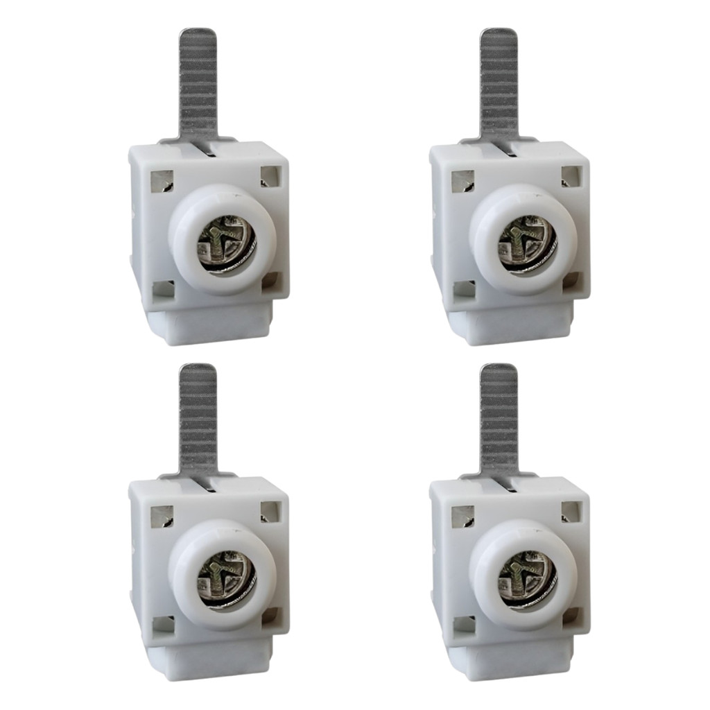 Kit 4 Conector Terminal Genérico 25mm Saída Frontal Cabo Elétrico Conexão Barramento Trilho DIN