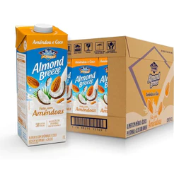 Bebida Vegetal de Amêndoa Almond Breeze Sabor Coco1L Kit 12