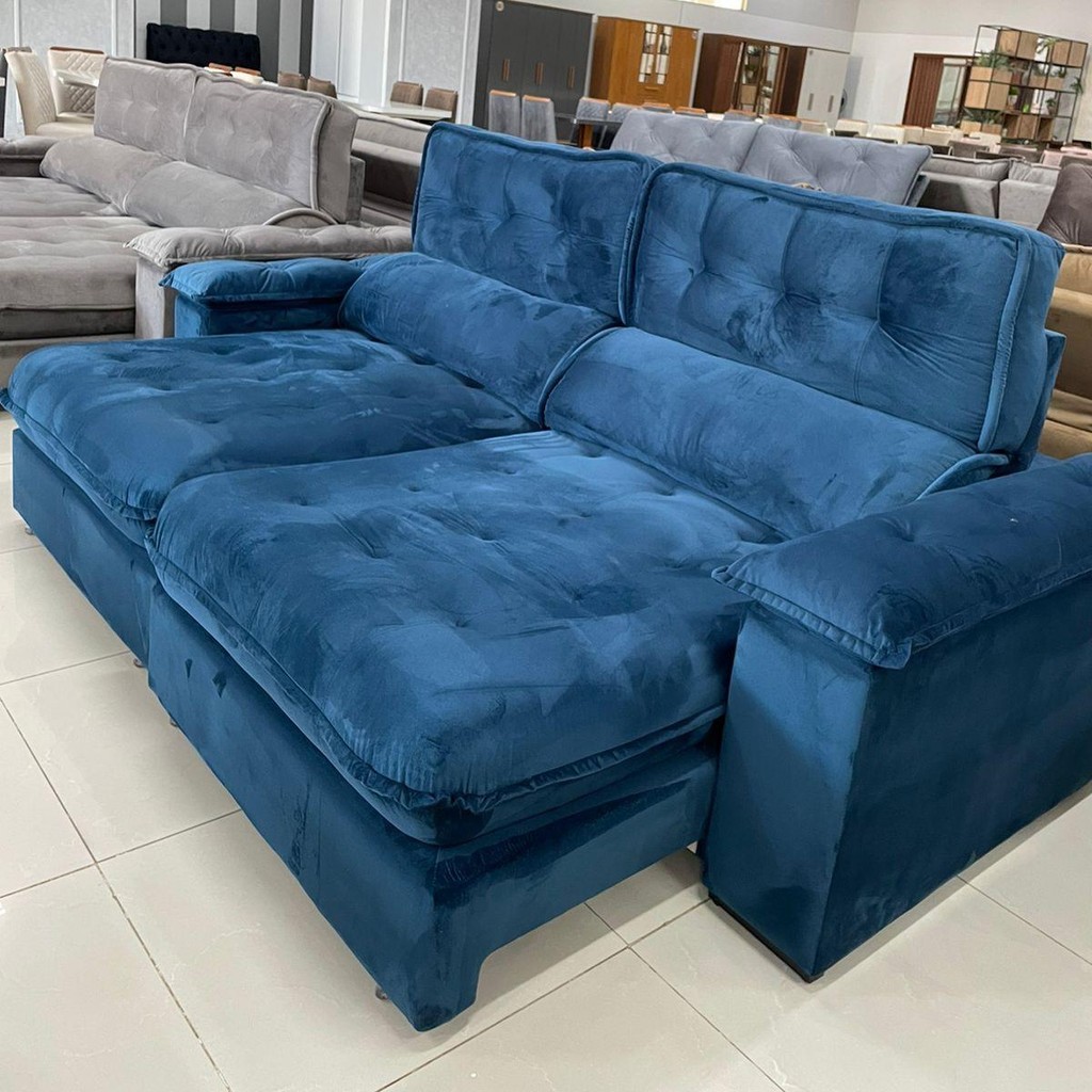 Sofá 5 Lugares 2,90m Retrátil e Reclinável Girona Bom Pastor em Oferta na Shopee