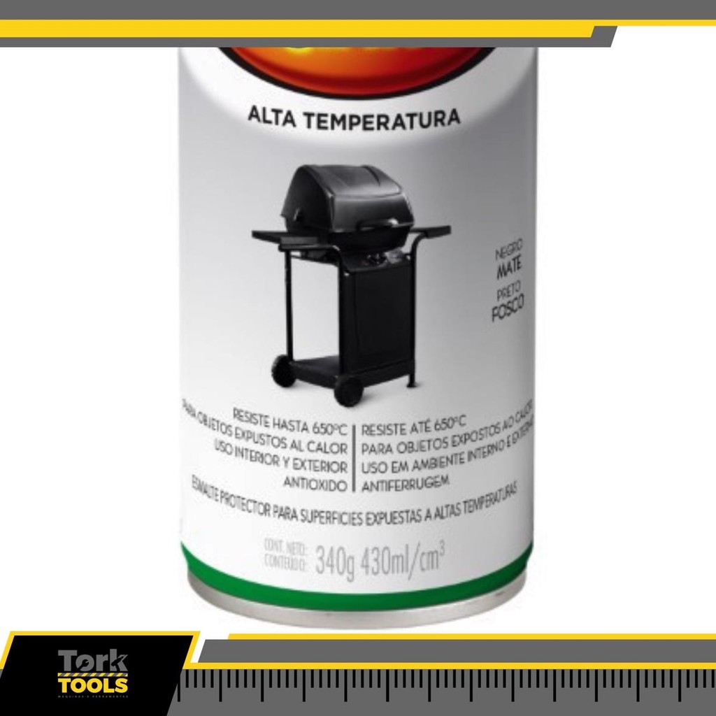 Detalhes do Tinta Spray Alta Temperatura 650°C 340g V1717514 Rust Oleum