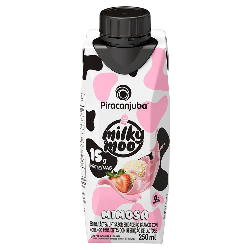 Bebida Lactea Milk Moo Zero Lactose Mimosa Piracanjuba 250ml em Oferta na Shopee