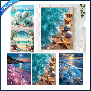 Conjunto de pintura com diamantes 5D Quadrada— Arte com diamantes versátil com paisagem,Série Praia, Paisagem Marítima em Oferta na Shopee