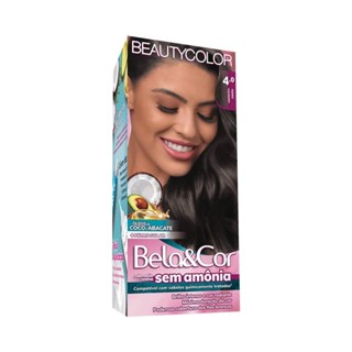 Coloração Bela&Cor Sem Amônia 4.0 Castanho Médio em Oferta na Shopee