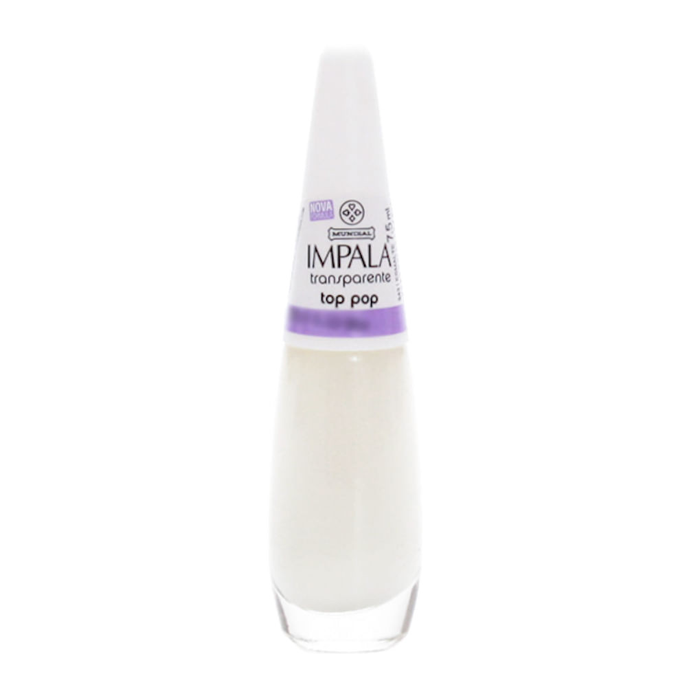 Esmalte Impala Cor Top Pop Transparente com 7,5ml