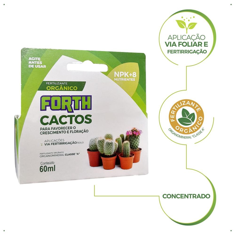 Detalhes do Adubo Concentrado Cactos Forth Jardim 60ml