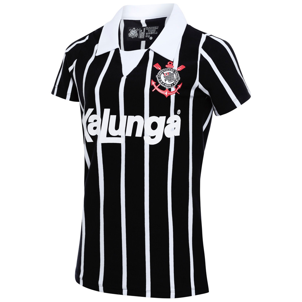 Camisa Polo Retrô Corinthians Kalunga Edição 1990 Feminina Oficial em Oferta na Shopee