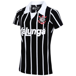 Camisa Polo Retrô Corinthians Kalunga Edição 1990 Feminina Oficial em Oferta na Shopee