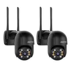 Kit 2 Câmera de Segurança IP A8 Wi-fi Preto com Áudio Bidirecional Visão Noturna LED Infravermelho - com App YOOSEE