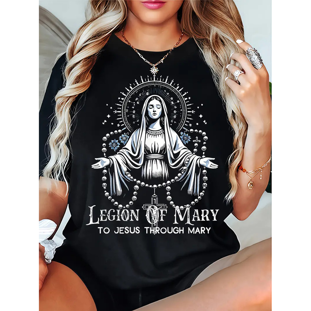 Camiseta Unissex Masculina e Feminina Nossa Senhora Aparecida Religiosa   100% Algodão Devocional Envio Imediato 1