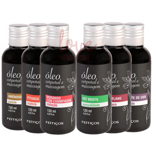 Oleo Massagem Corporal Feitiços Relaxante 120ml - Vários Aromas em Oferta na Shopee