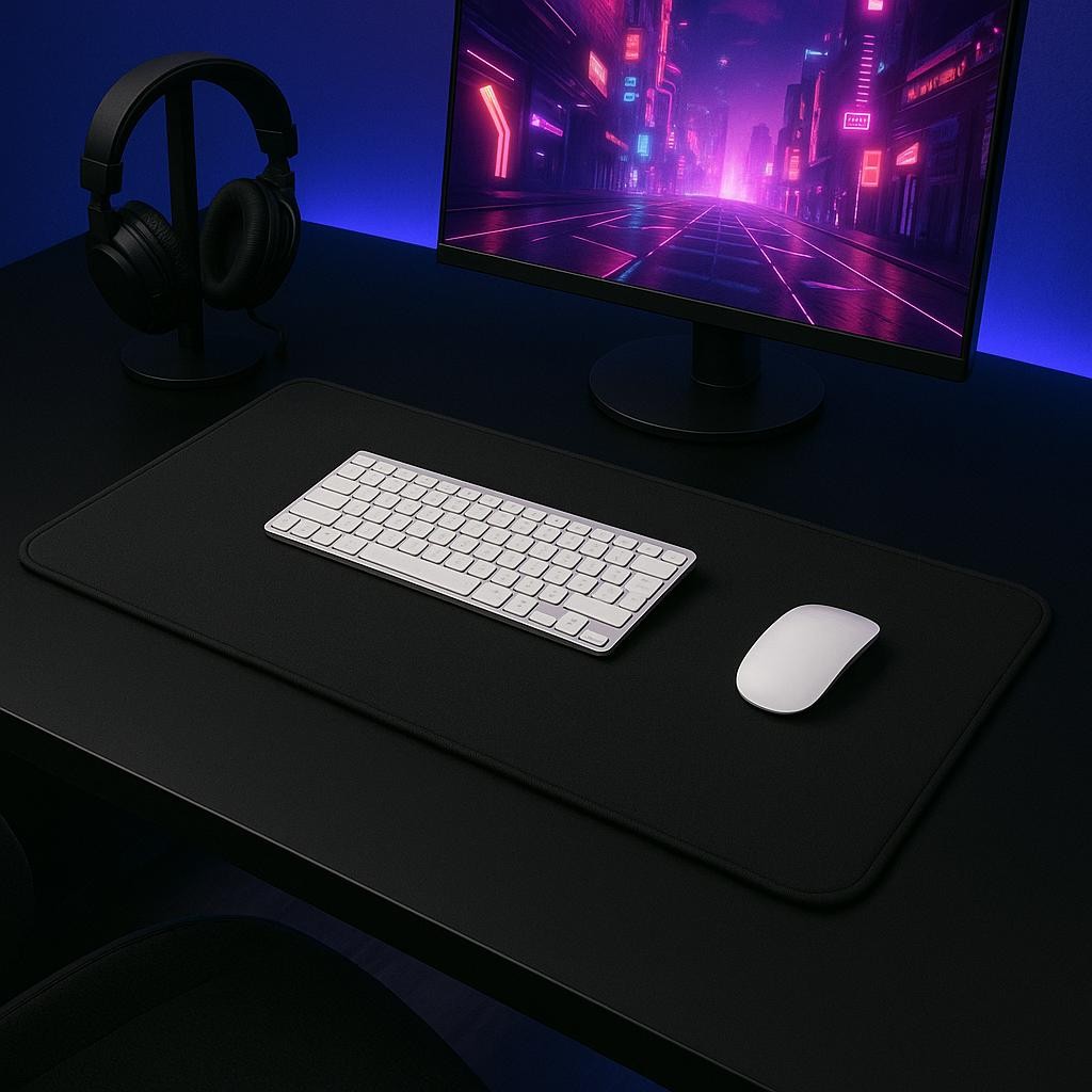 Mouse Pad Ergonômico Gamer Speed Preto Base Emborrachada Grande