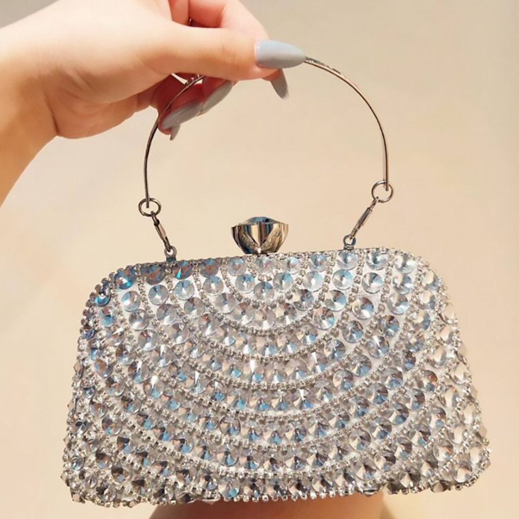 Bolsa Clutch Festa Cristal com Corrente Removível para Casamento Jantares e Eventos Elegantes Y1106 em Oferta na Shopee