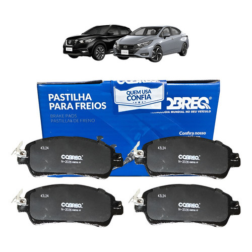 Pastilha De Freio Dianteira Cobreq Kicks Versa