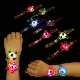 6/12 Unidades LED Light Up Fidget Spinner Pulseiras Luminosas Que Brilham No Escuro Lembrancinhas Para Crianças Caixa De em Oferta na Shopee